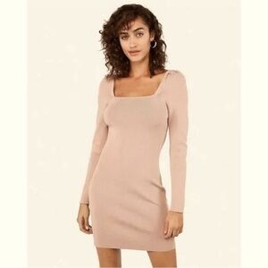 Express X Negrin Mirsalehi Puff Shoulder Bodycon Dress